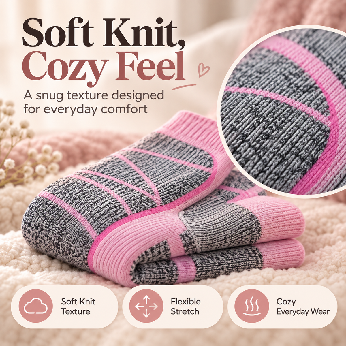 🔥 50% OFF Rechargeable Heated Knee-High Socks – Cozy Warmth for Cold Winter Days ❄️