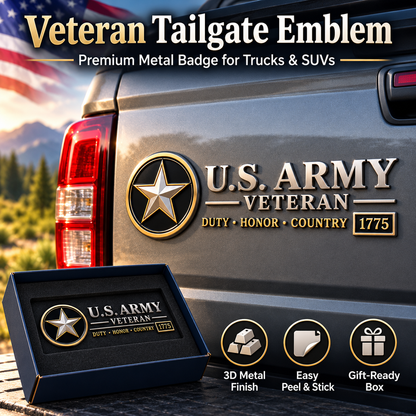 🎖️ 50% OFF Veteran Vehicle Emblem – Honor Their Service With Pride 🇺🇸