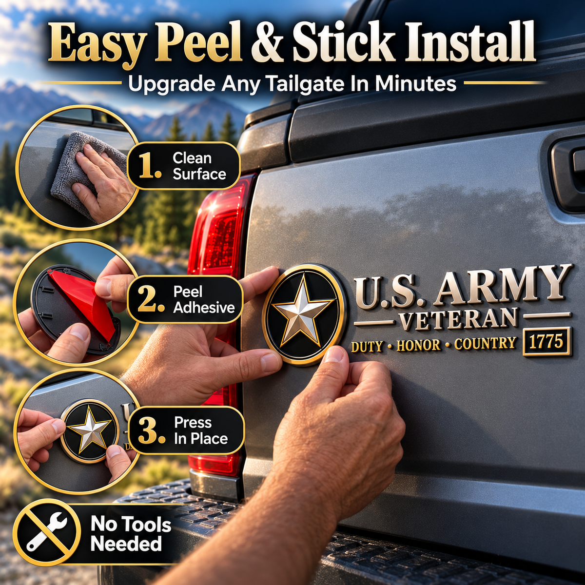 🎖️ 50% OFF Veteran Vehicle Emblem – Honor Their Service With Pride 🇺🇸