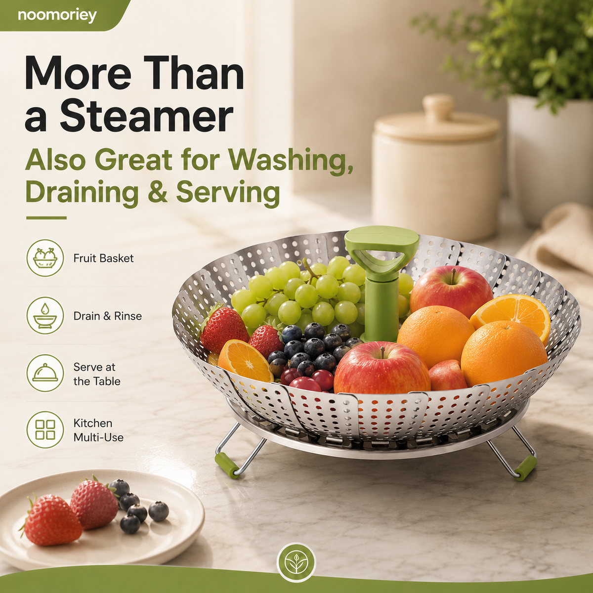 Vegetable Steamer Basket for Cooking Food, Stainless Steel Veggie Steam Basket for Pot 🥦