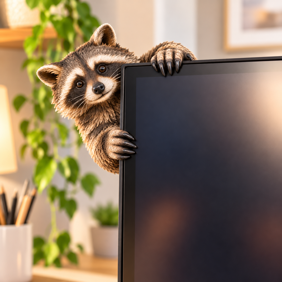 🐾 Peek-A-Boo Monitor Buddies™ – Cute Animal Screen Corner Decor