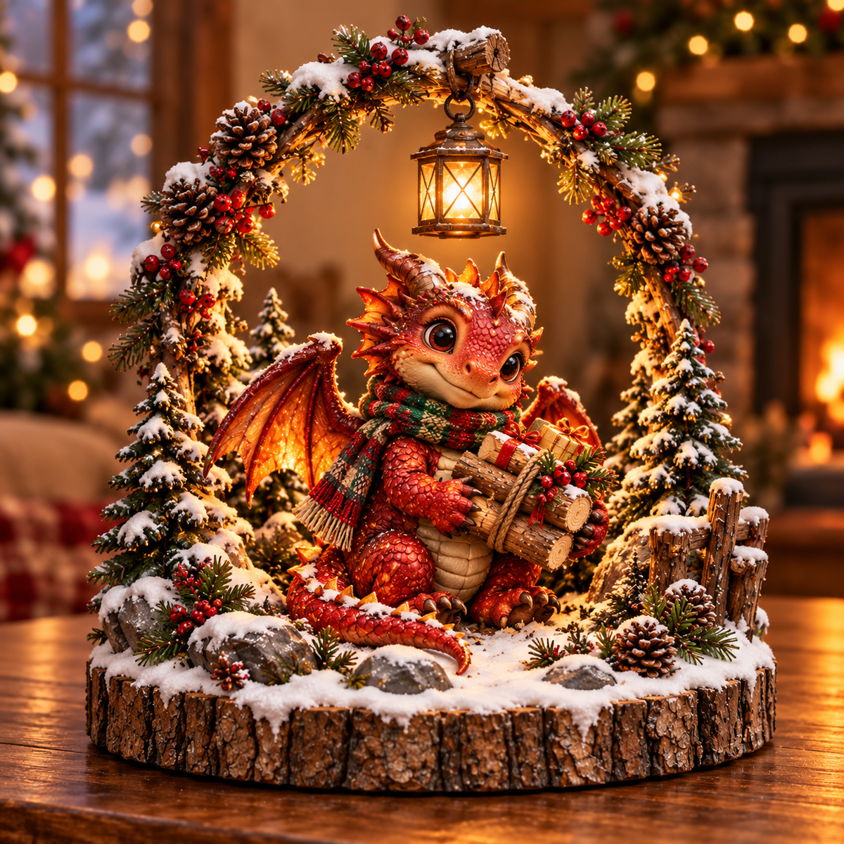 🐉✨ Keeper of the Christmas Light™ Dragon Woodland Lantern
