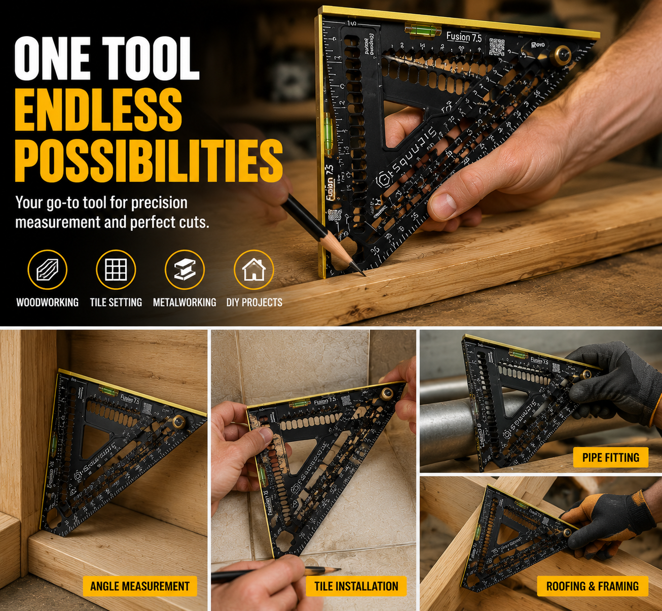 🔥50% off on the last day| 📐  Multi-Angle Measuring Tool – Foldable Ruler for Accurate Measurements, Carpentry & DIY Projects