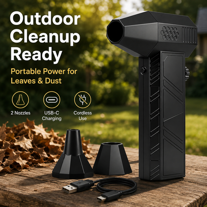 🚀130,000 RPM Turbo Fire Starting Fan｜Camping Fire Ignition, Leaf Blower, Car Detailing Cleaner