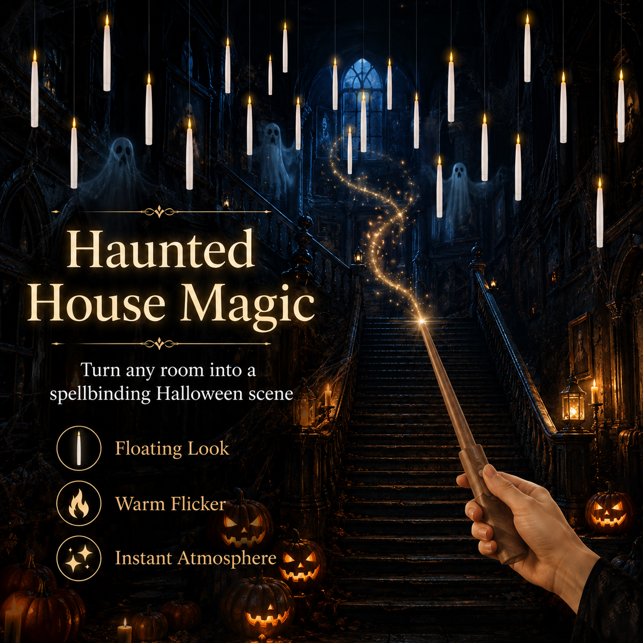 🪄55% OFF TODAY🕯️ Magic Wand Flameless Candles🎄Wave the Wand. Light the Magic.