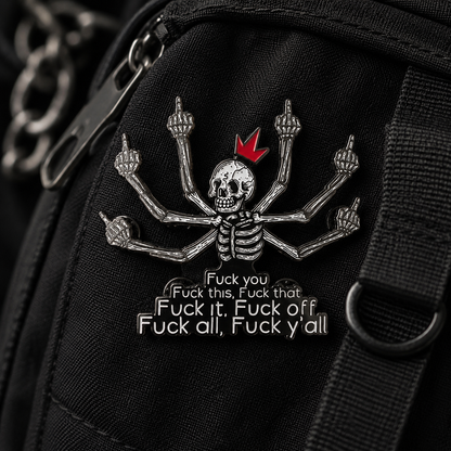 💀🖕Fuck Skull Enamel Pin