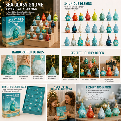 ❤️🔥Last 30pcs🔥🌊Limited Edition🧝‍♂️Sea Glass Gnome Advent Calendar 2026