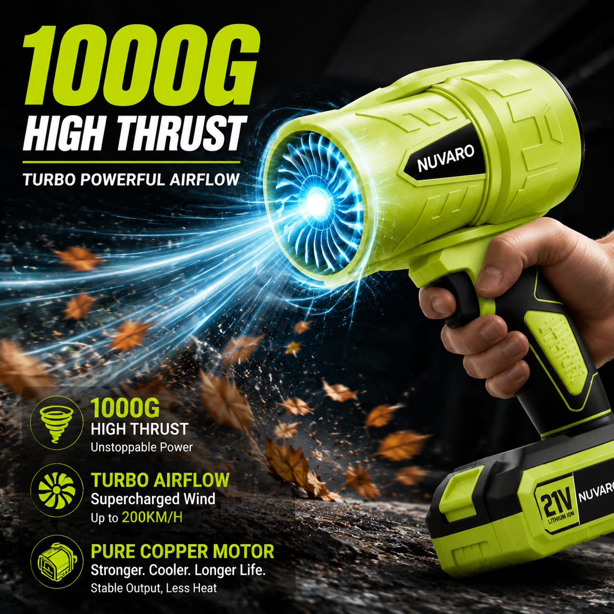 🔥Turbo Jet Blower – 1000G Cordless Air Duster
