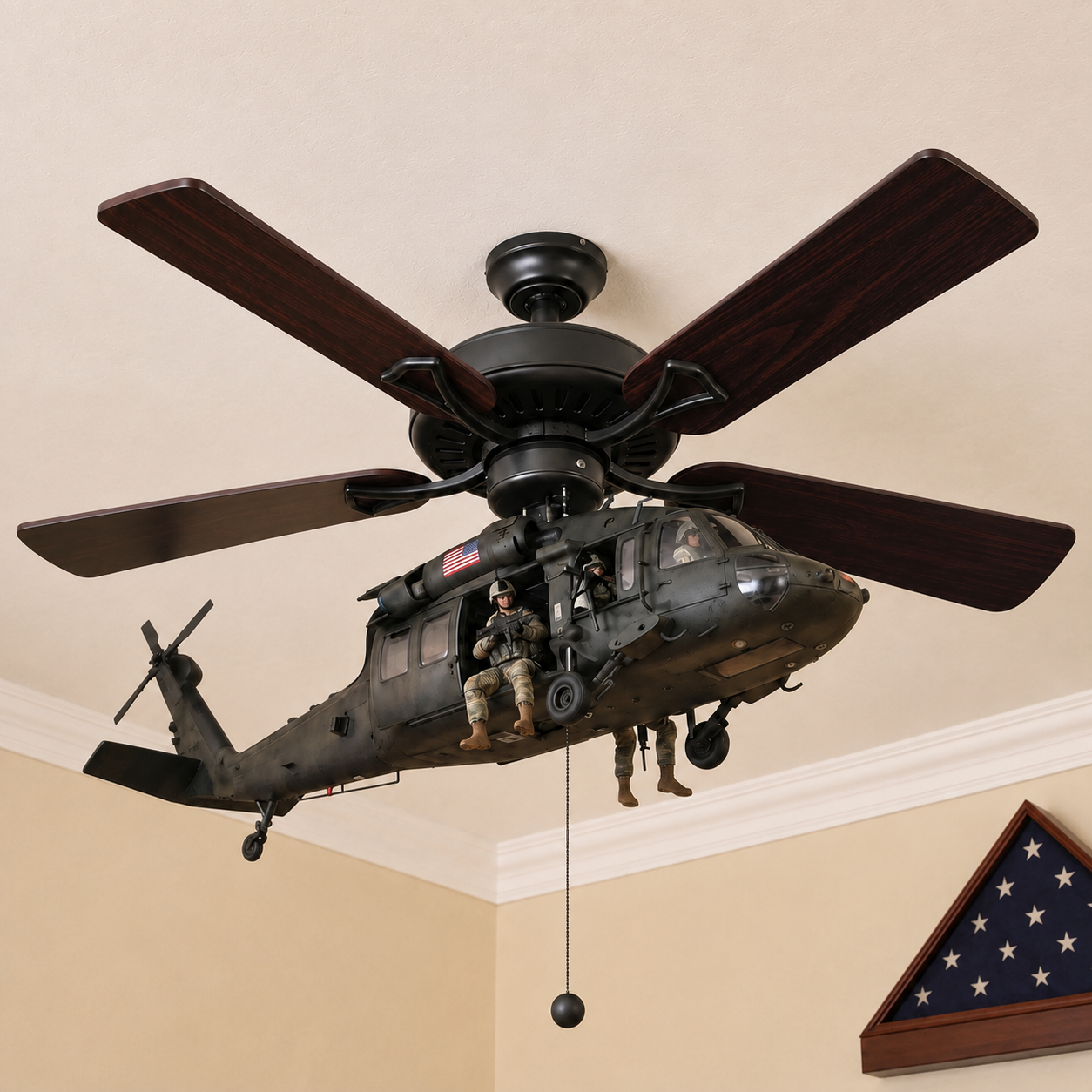 🔥 LAST DAY 50% OFF-🚁 Helicopter Ceiling Fan Decoration – Flying Aviation Display