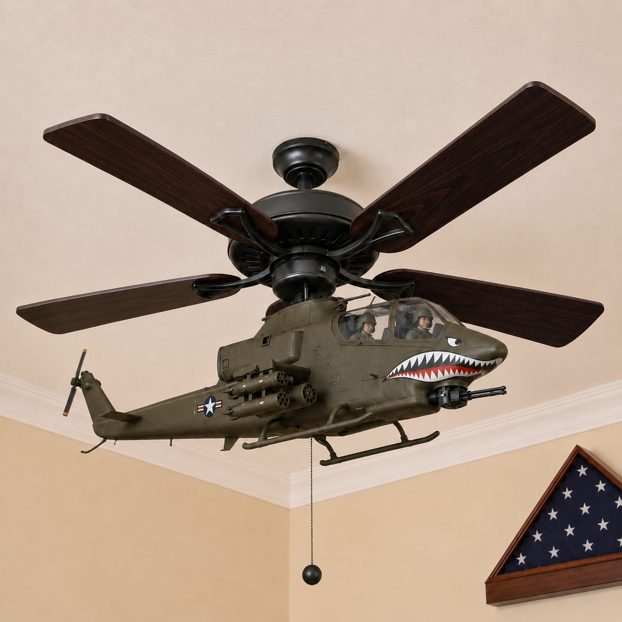 🔥 LAST DAY 50% OFF-🚁 Helicopter Ceiling Fan Decoration – Flying Aviation Display