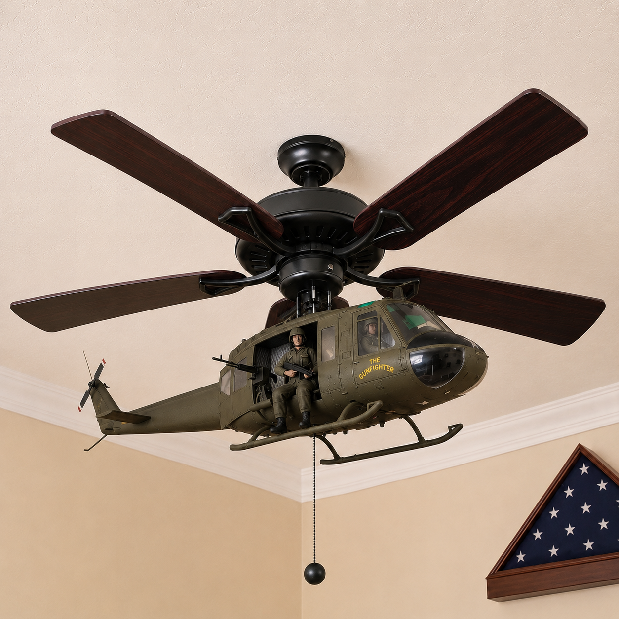 🔥 LAST DAY 50% OFF-🚁 Helicopter Ceiling Fan Decoration – Flying Aviation Display