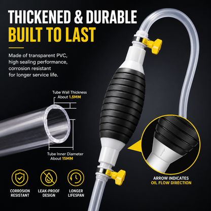 2 in 1 Manual Oil Pump Dual Flow Hand Siphon Pump