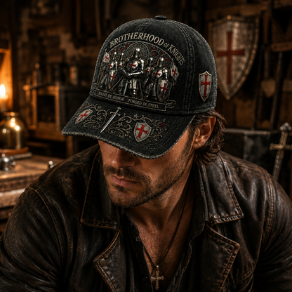 ⚔️ Bound By Honor Forged In Steel – Knights Templar Cap 🎁 Free Honor Coin With Every Cap Purchase