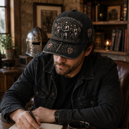 ⚔️ Bound By Honor Forged In Steel – Knights Templar Cap 🎁 Free Honor Coin With Every Cap Purchase
