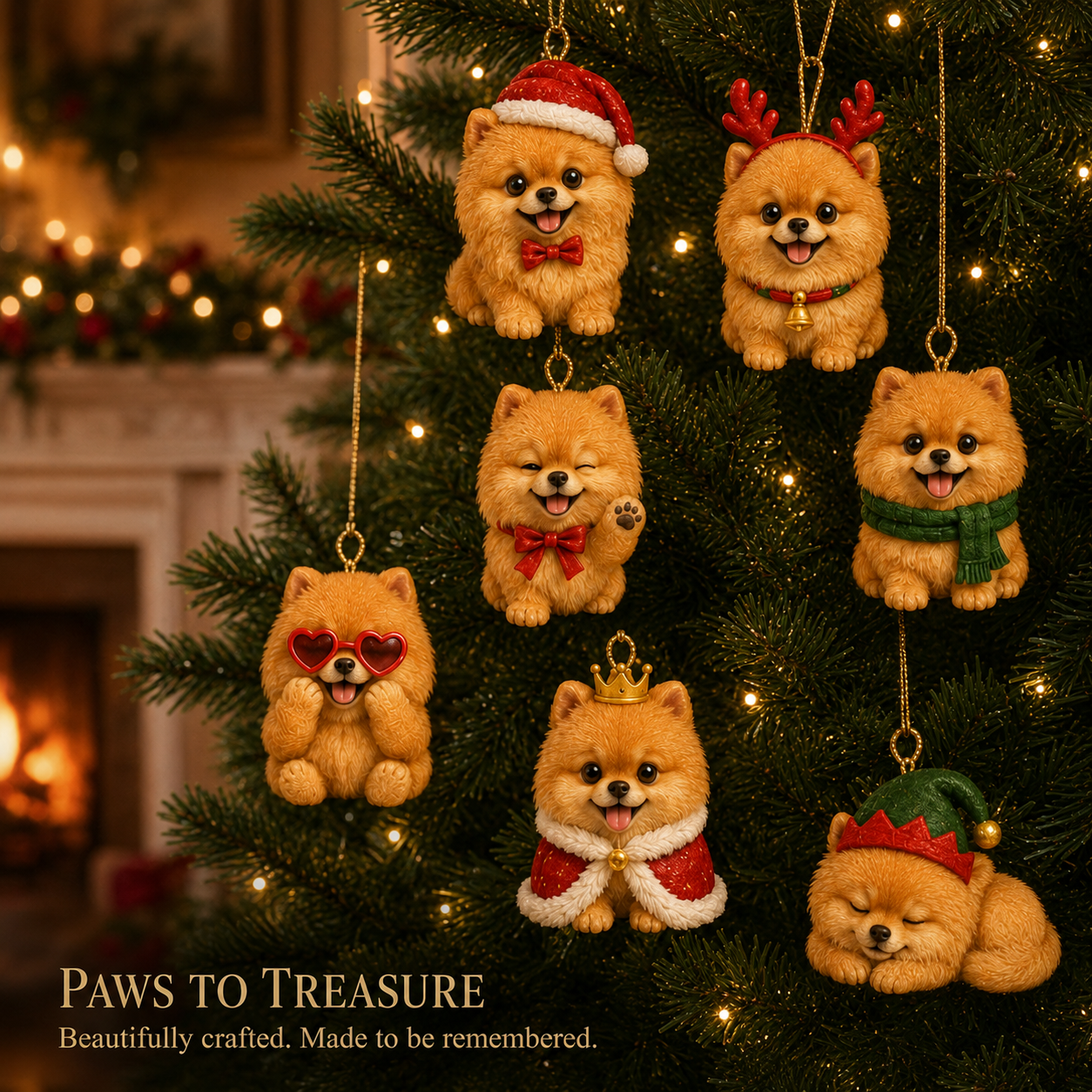 ❤️🔥Last 30pcs🔥❤️🎄2026 Pomeranian Christmas Ornament Advent Calendar