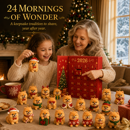 ❤️🔥Last 30pcs🔥❤️🎄2026 Pomeranian Christmas Ornament Advent Calendar