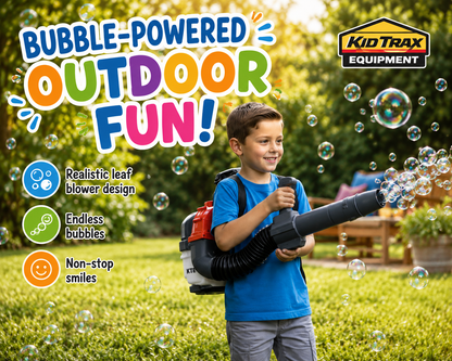 Kids Bubble Leaf Blower Backpack Toy 🫧 | Outdoor Pretend Play Ages 3+