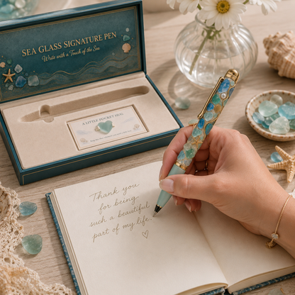 📢The Last 30🔥 - Sea Glass Signature Pen & Pocket Hug