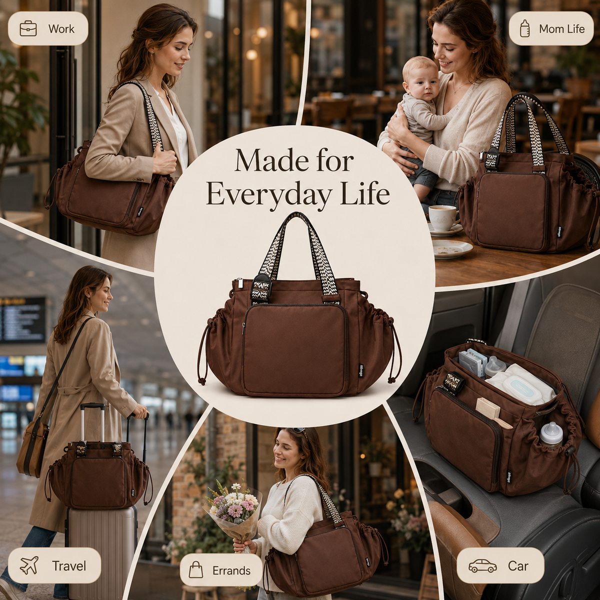 👜 The Everyday Tote That Keeps Everything Organized – 15 Pockets