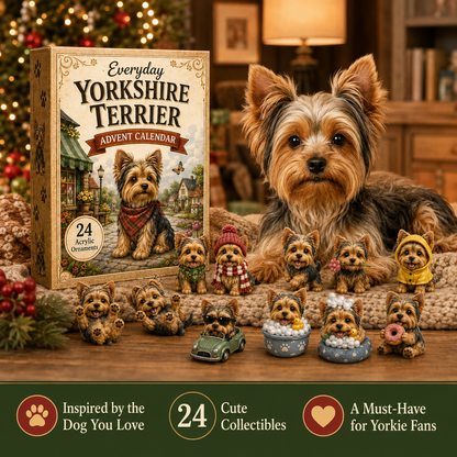 Everyday Yorkshire Terrier Advent Calendar 2026 - 24-Day Festive Countdown