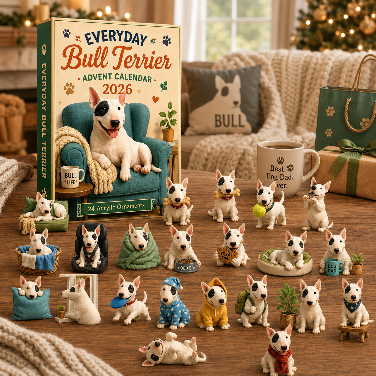 Everyday Bull Terrier Advent Calendar 2026 - 24-Day Festive Countdown