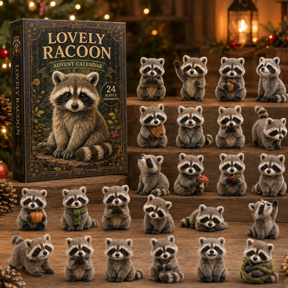 Lovely Raccoon World Advent Calendar 2026 – 24 Acrylic Charms