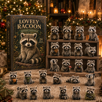 Lovely Raccoon World Advent Calendar 2026 – 24 Acrylic Charms