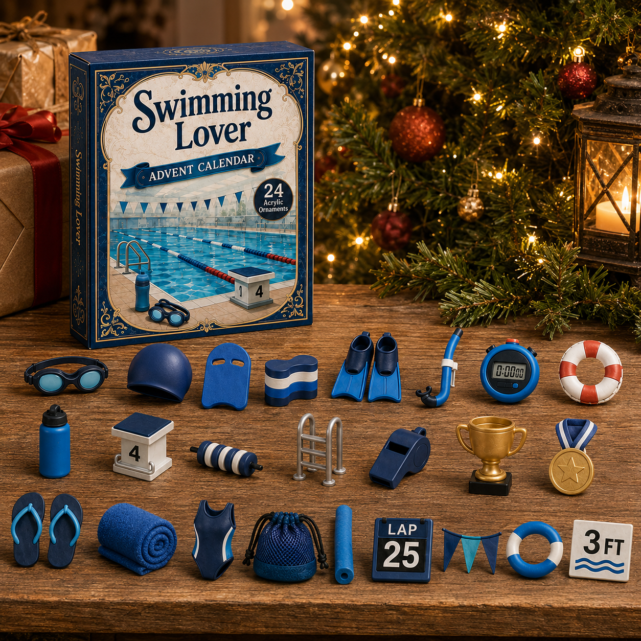 Swimming Lover Advent Calendar 2026 – 24 Acrylic Charms