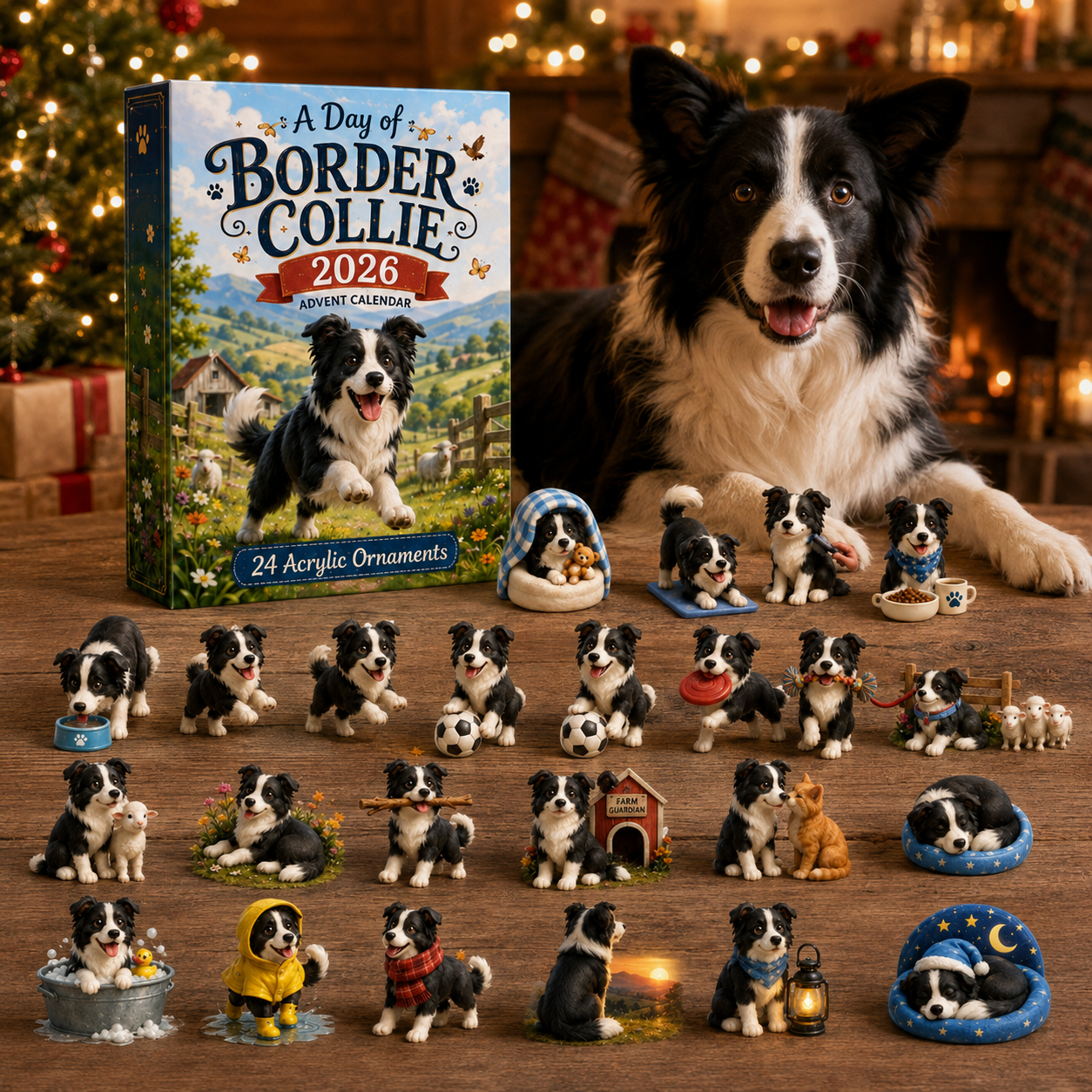 Grassland Running Sheepdog Advent Calendar 2026 – 24 Dog Charms