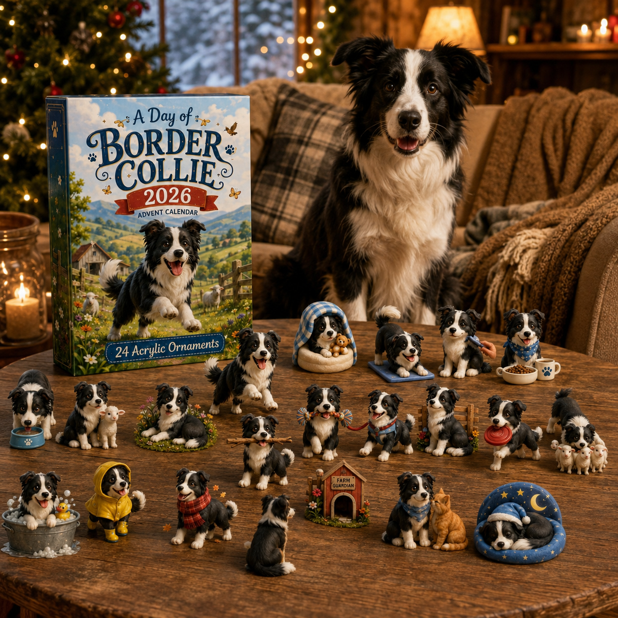 Grassland Running Sheepdog Advent Calendar 2026 – 24 Dog Charms