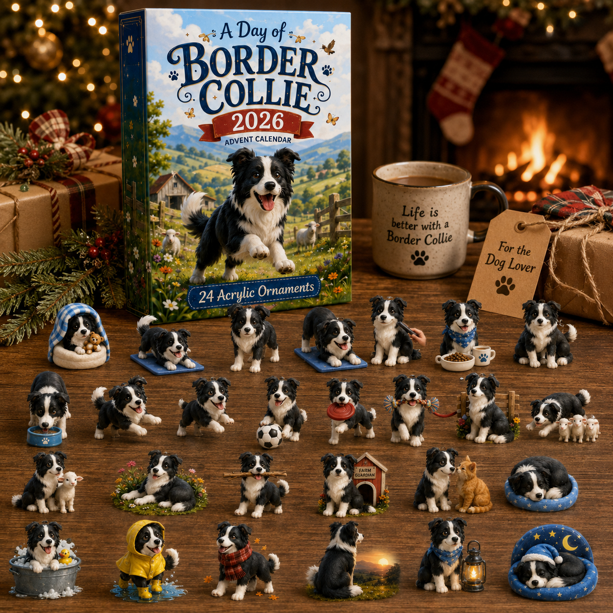 Grassland Running Sheepdog Advent Calendar 2026 – 24 Dog Charms