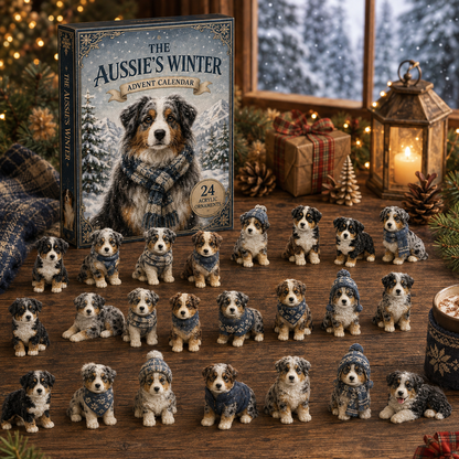 Winter Australian Shepherd Advent Calendar 2026 - 24-Day Festive Countdown