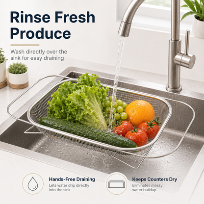 🔥50% OFF TODAY💦 Expandable Over-the-Sink Strainer Basket