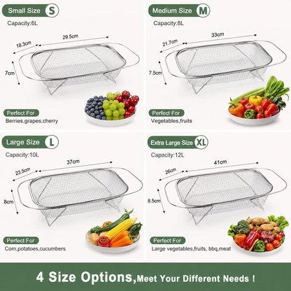 🔥50% OFF TODAY💦 Expandable Over-the-Sink Strainer Basket