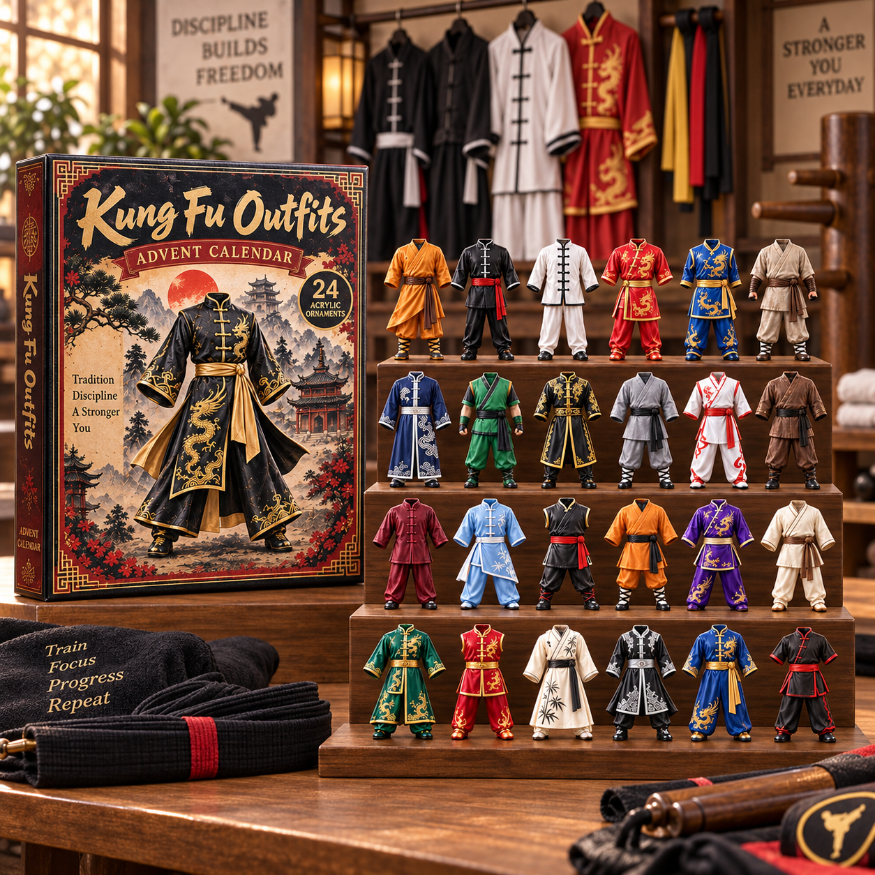 CHRISTMAS KICKOFF 49% OFF - Kung Fu Outfits Advent Calendar 2026 - 24-Day Festive Countdown