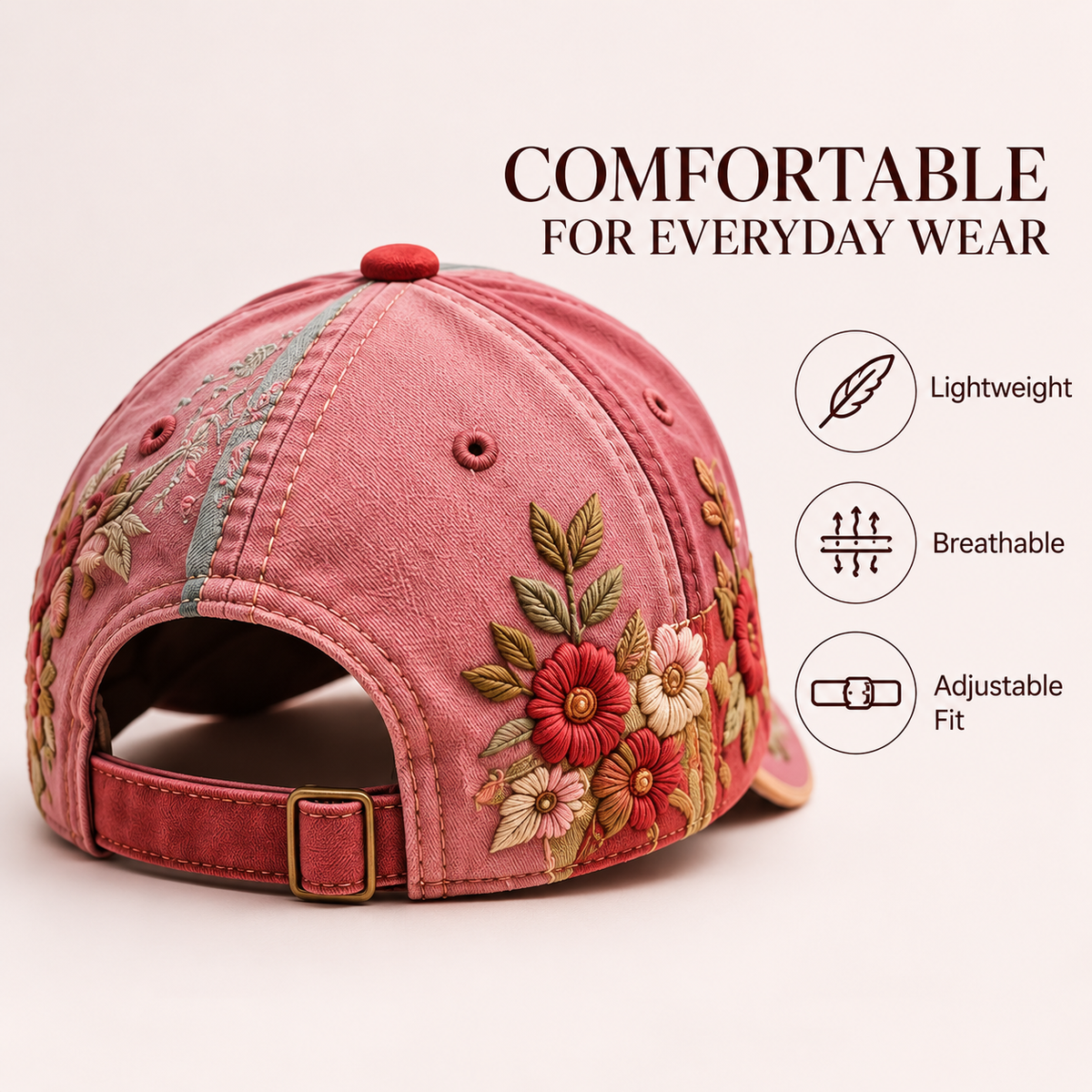 🌸Wings of Hope Breast Cancer Awareness Embroidered Cap