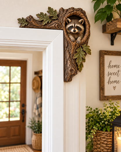 Raccoon Tree Hollow Door Topper