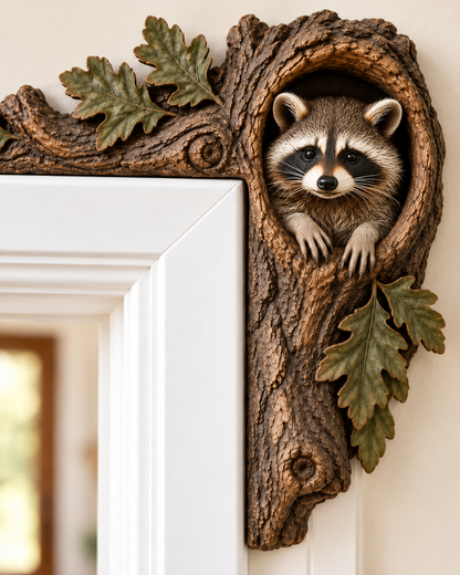 Raccoon Tree Hollow Door Topper