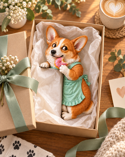 👀Adorable Corgi Door Frame Decor Funny Corner Wall Art