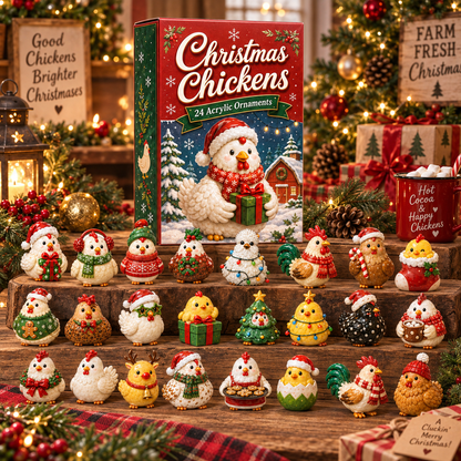 CHRISTMAS KICKOFF 49% OFF - Christmas Chickens Advent Calendar 2026 - 24-Day Festive Countdown