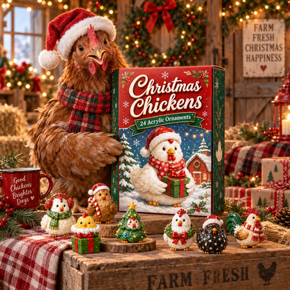 CHRISTMAS KICKOFF 49% OFF - Christmas Chickens Advent Calendar 2026 - 24-Day Festive Countdown