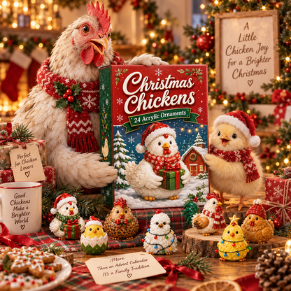 CHRISTMAS KICKOFF 49% OFF - Christmas Chickens Advent Calendar 2026 - 24-Day Festive Countdown