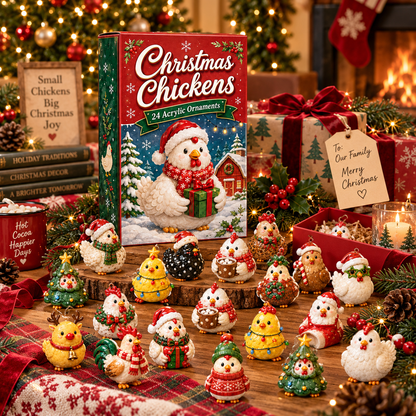 CHRISTMAS KICKOFF 49% OFF - Christmas Chickens Advent Calendar 2026 - 24-Day Festive Countdown