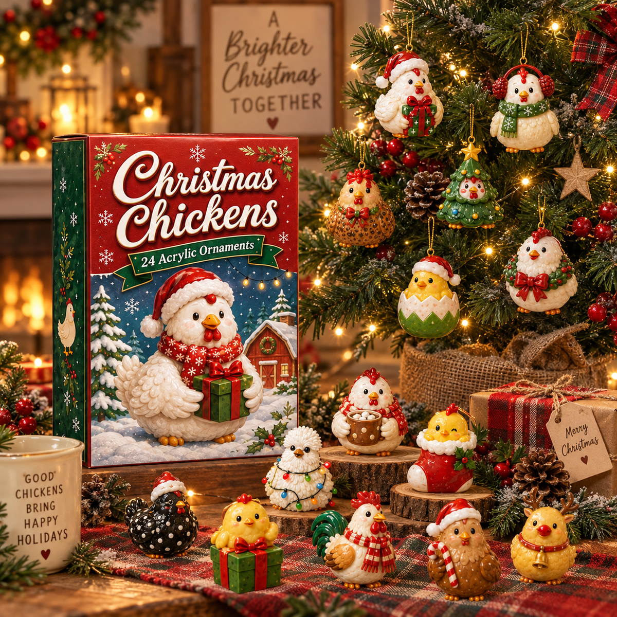 CHRISTMAS KICKOFF 49% OFF - Christmas Chickens Advent Calendar 2026 - 24-Day Festive Countdown