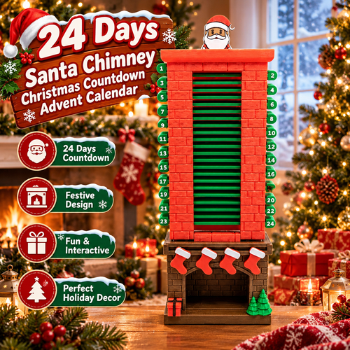24-Day Santa Claus Chimney Christmas Countdown Advent Calendar Decoration