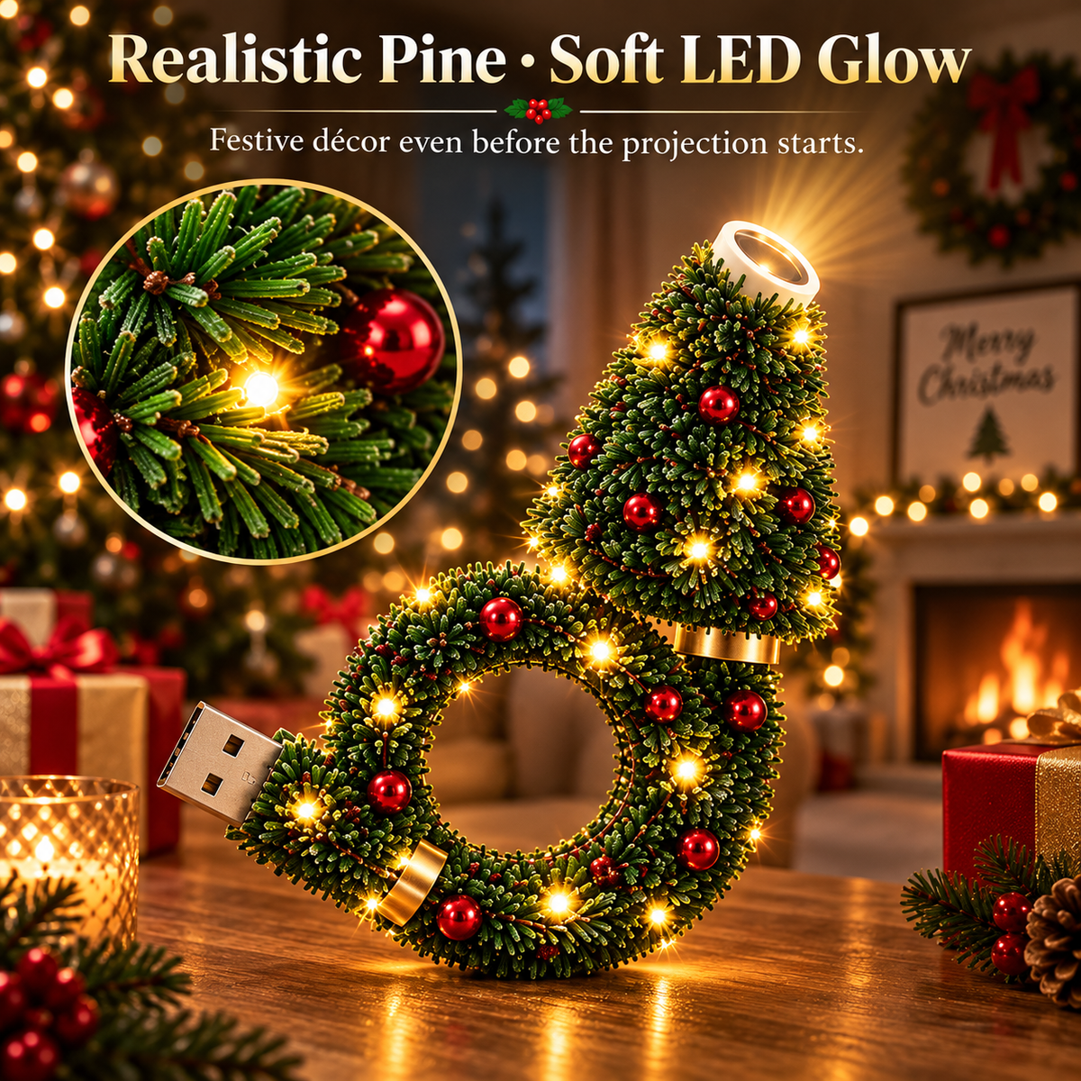 🔥LAST DAY 49% OFF🔥-🎄Holiday Christmas Tree Projector Light✨