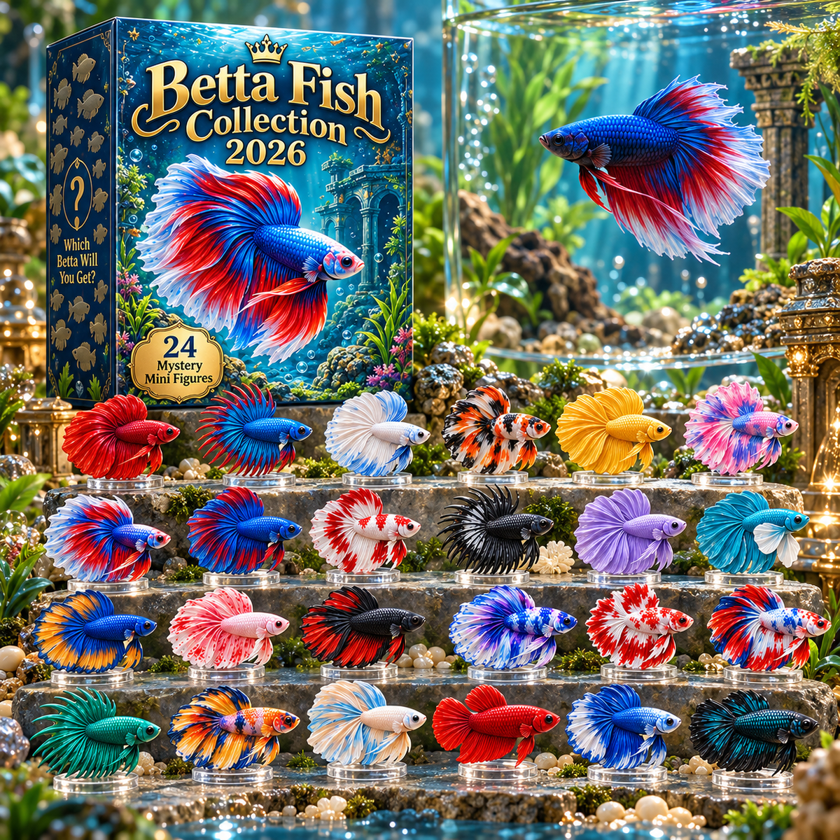 CHRISTMAS SALE 49% OFF - 2026 Betta Fish Collection Advent Calendar