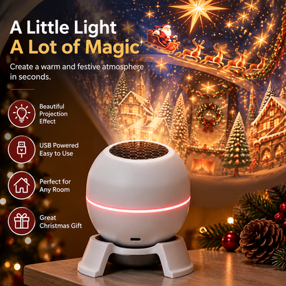 🔥LAST DAY 49% OFF -🎄 Magical Christmas Projection Night Light – Transform Any Room Into A Holiday Wonderland