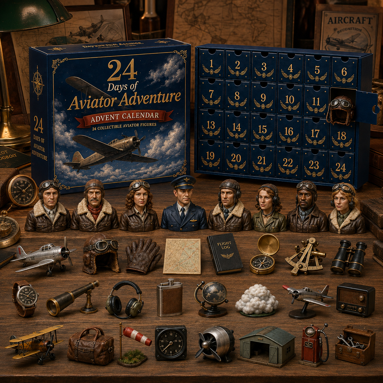 Aviator Adventure calendar collectible artwork