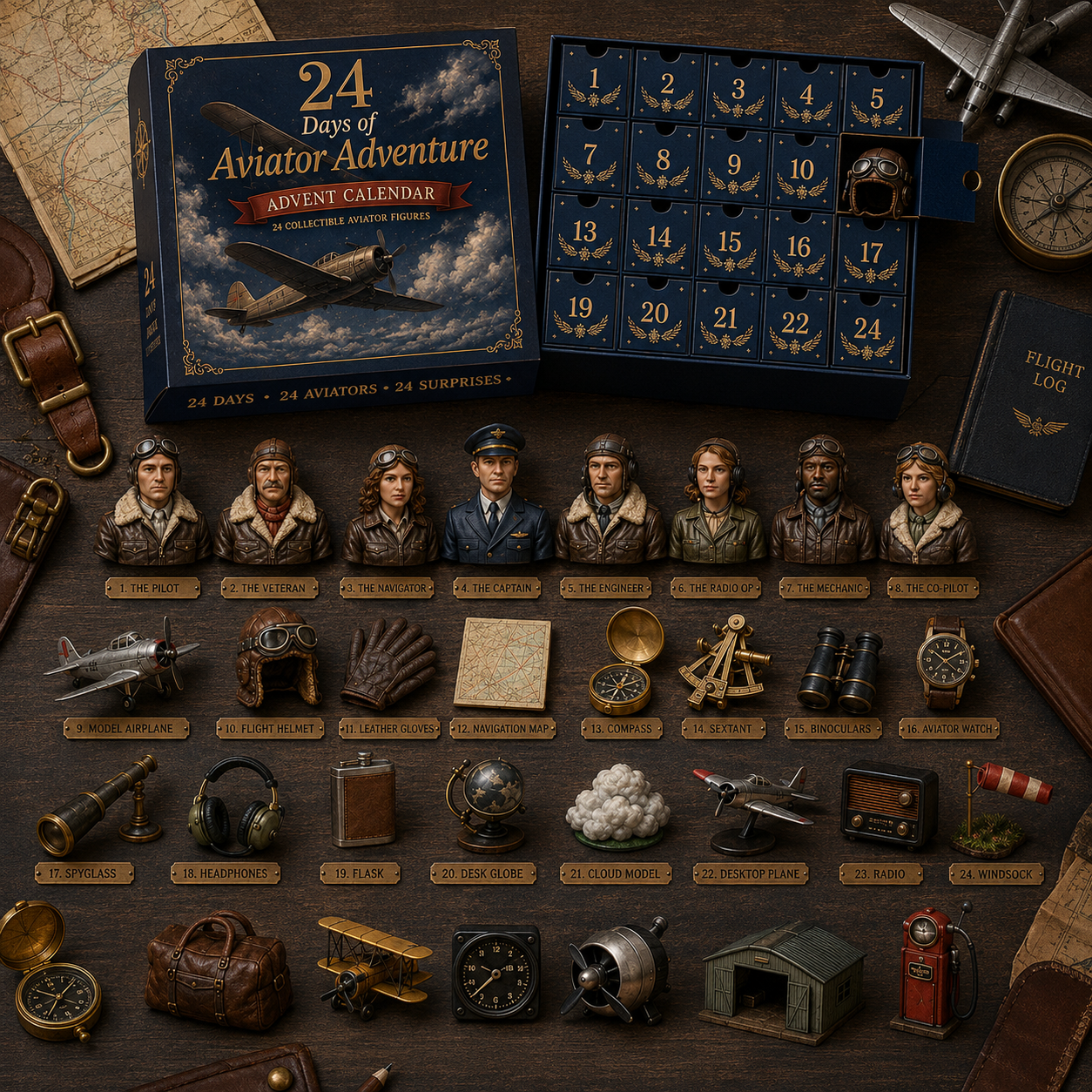 Aviator Adventure themed collectible display